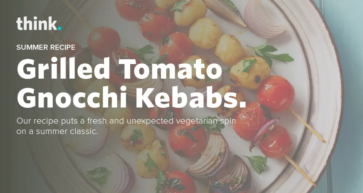 Grilled Tomato Gnocchi Kebabs