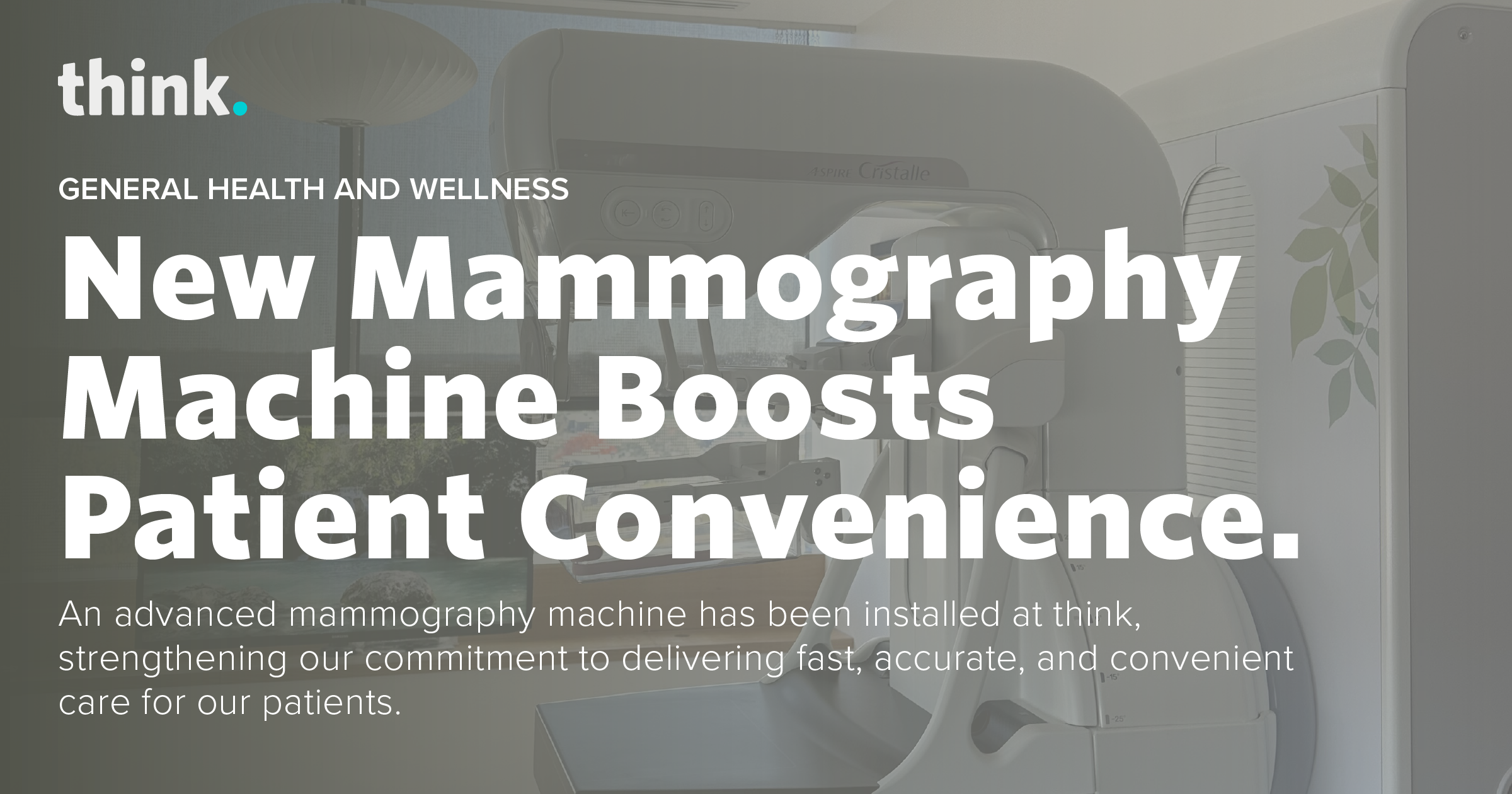 New Mammography Machine Boosts Patient Convenience